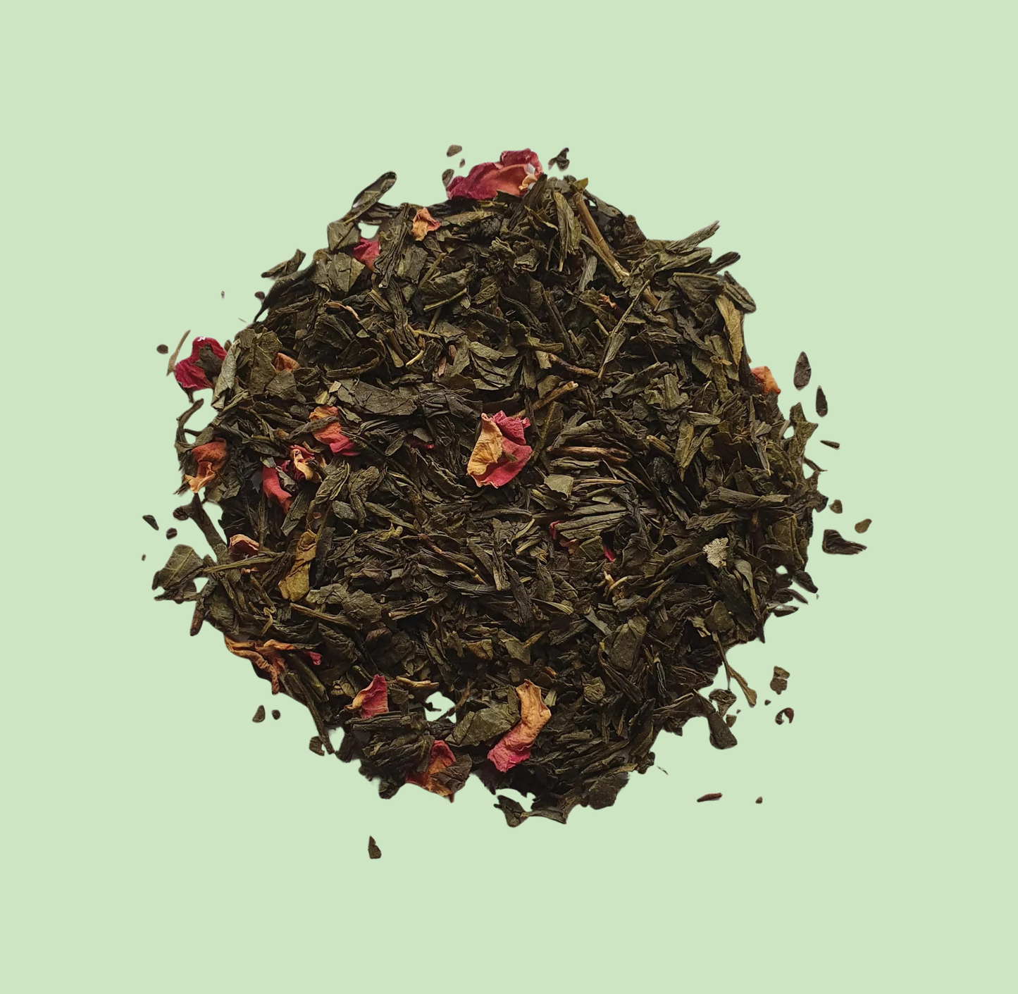 Japanese Sencha, Sukura Cherry Blossoms and Rose Petals