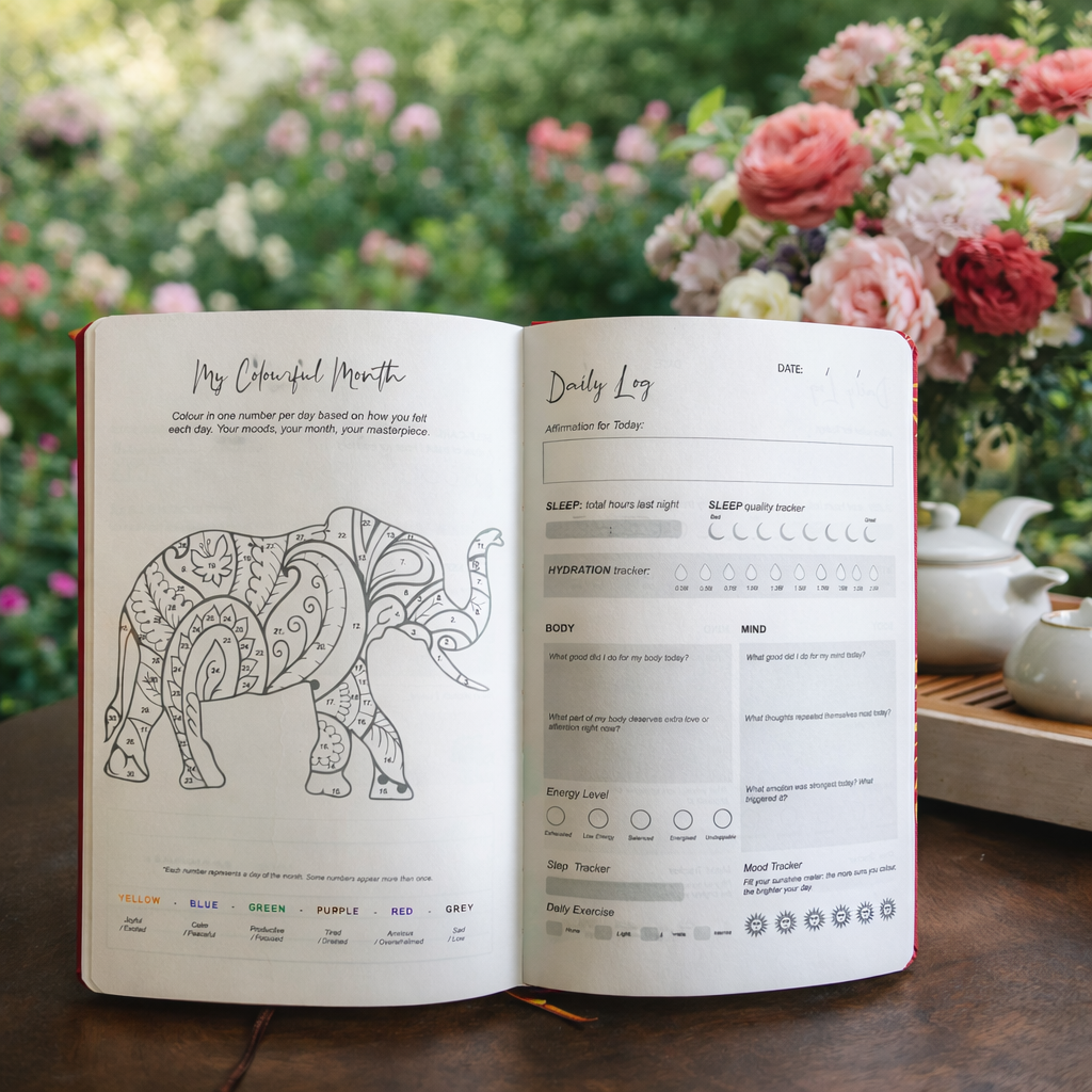 The White & Rose Gold Well-Being Journal – Tree of Life