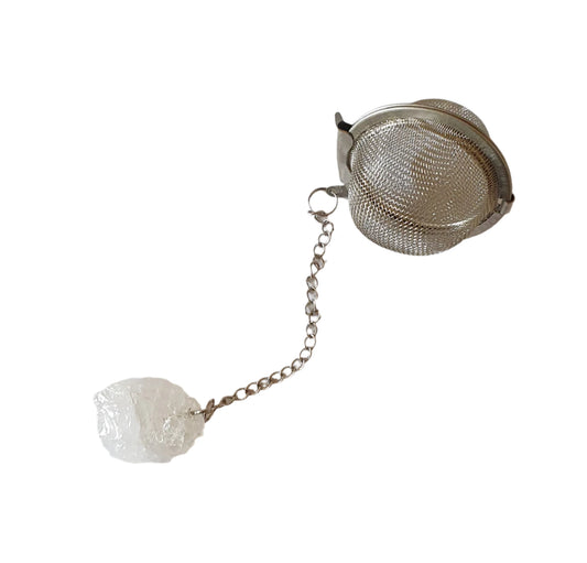 Rock Quartz Raw Gemstone Tea Strainer
