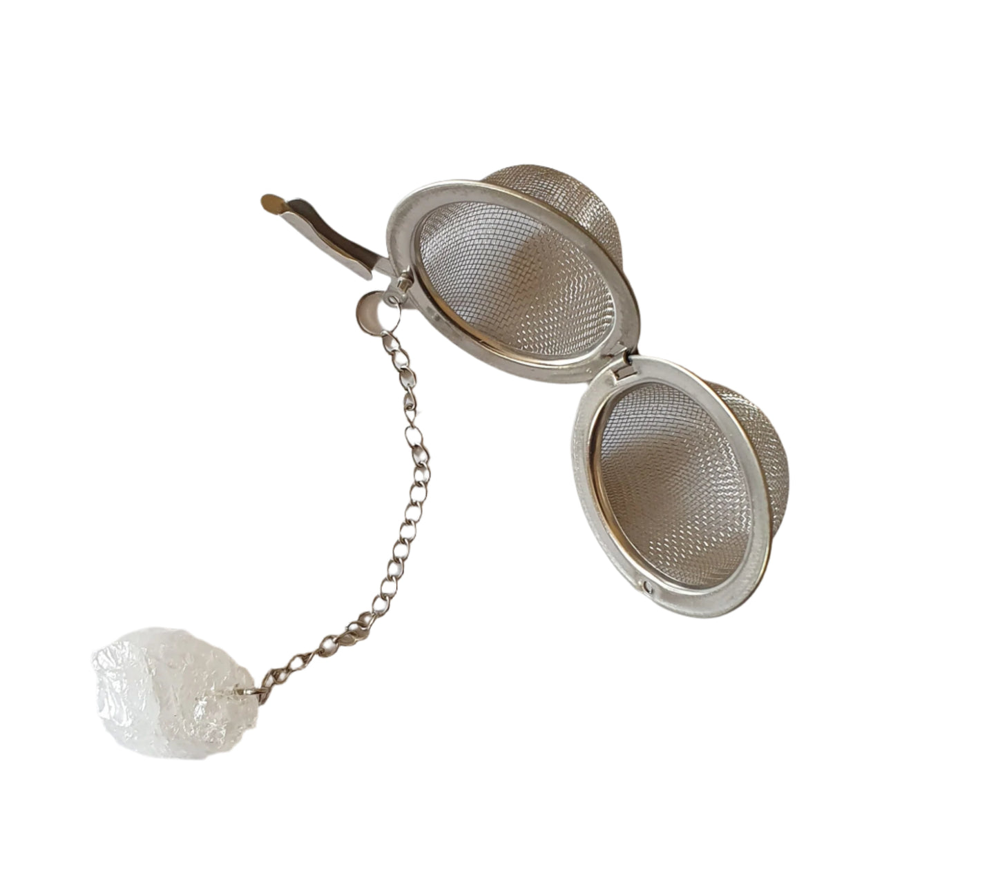 Rock Quartz Raw Gemstone Tea Strainer