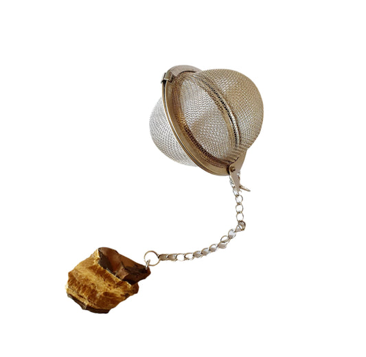 Gold Tiger's Eye Raw Gemstone Tea Strainer